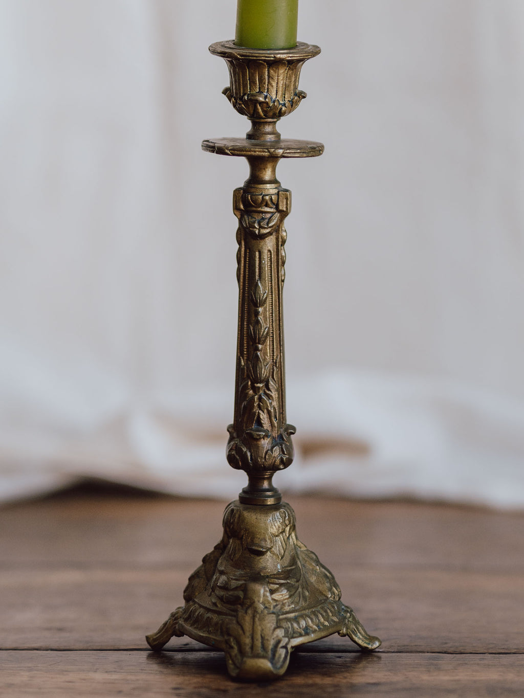 Brass Art Nouveau Candlestick