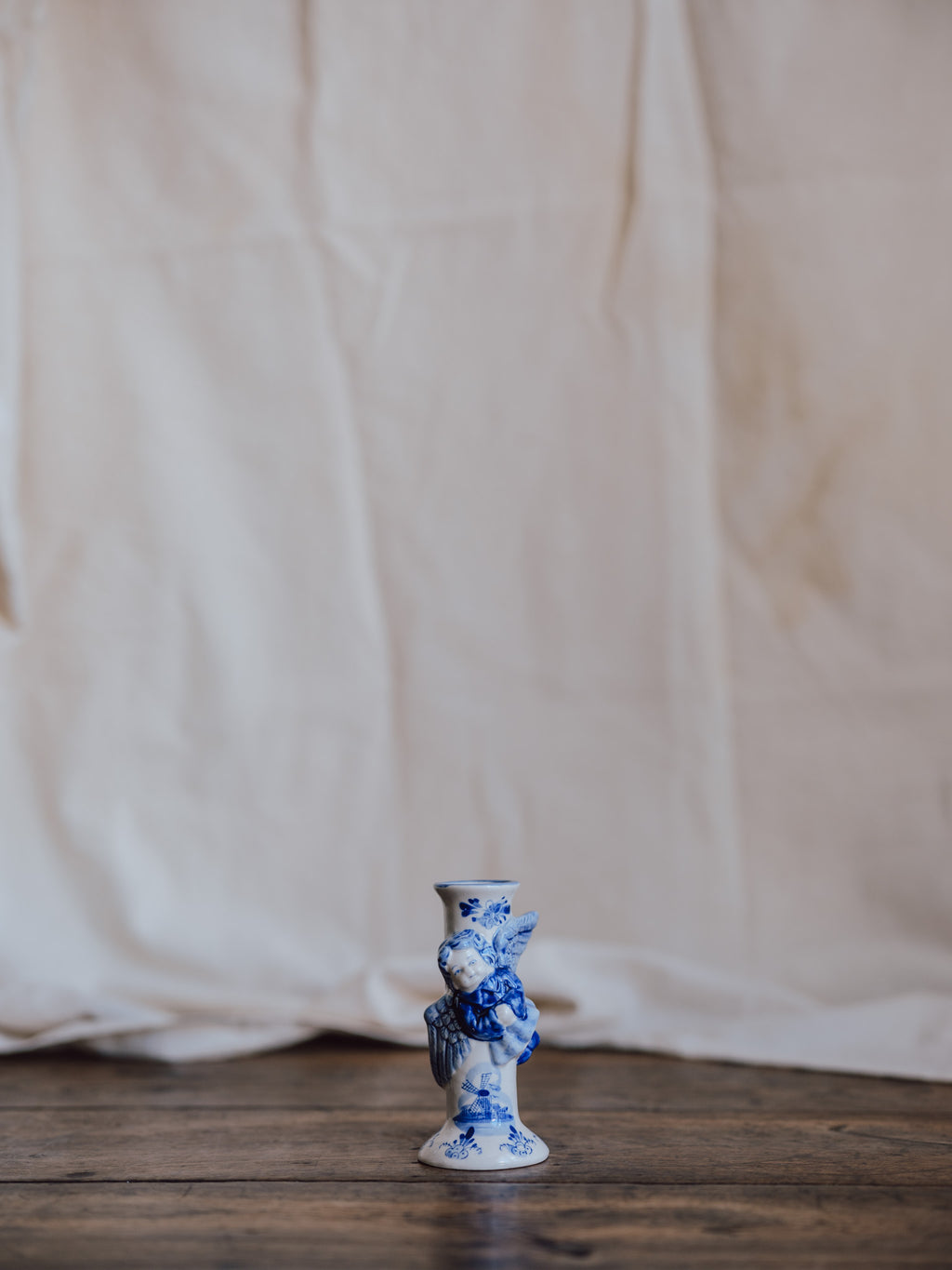 Delft Blue Angel Candlestick
