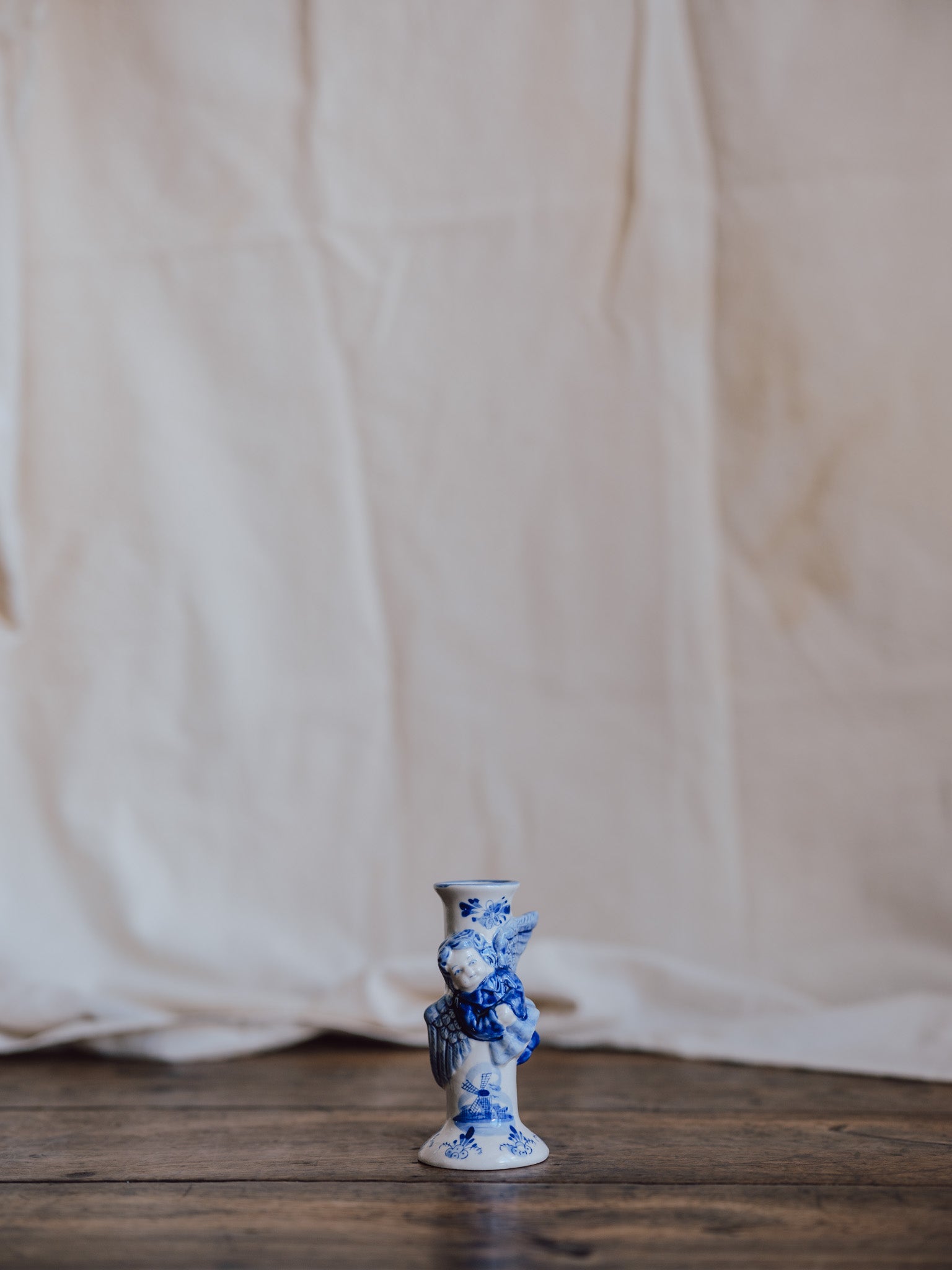 Delft Blue Angel Candlestick