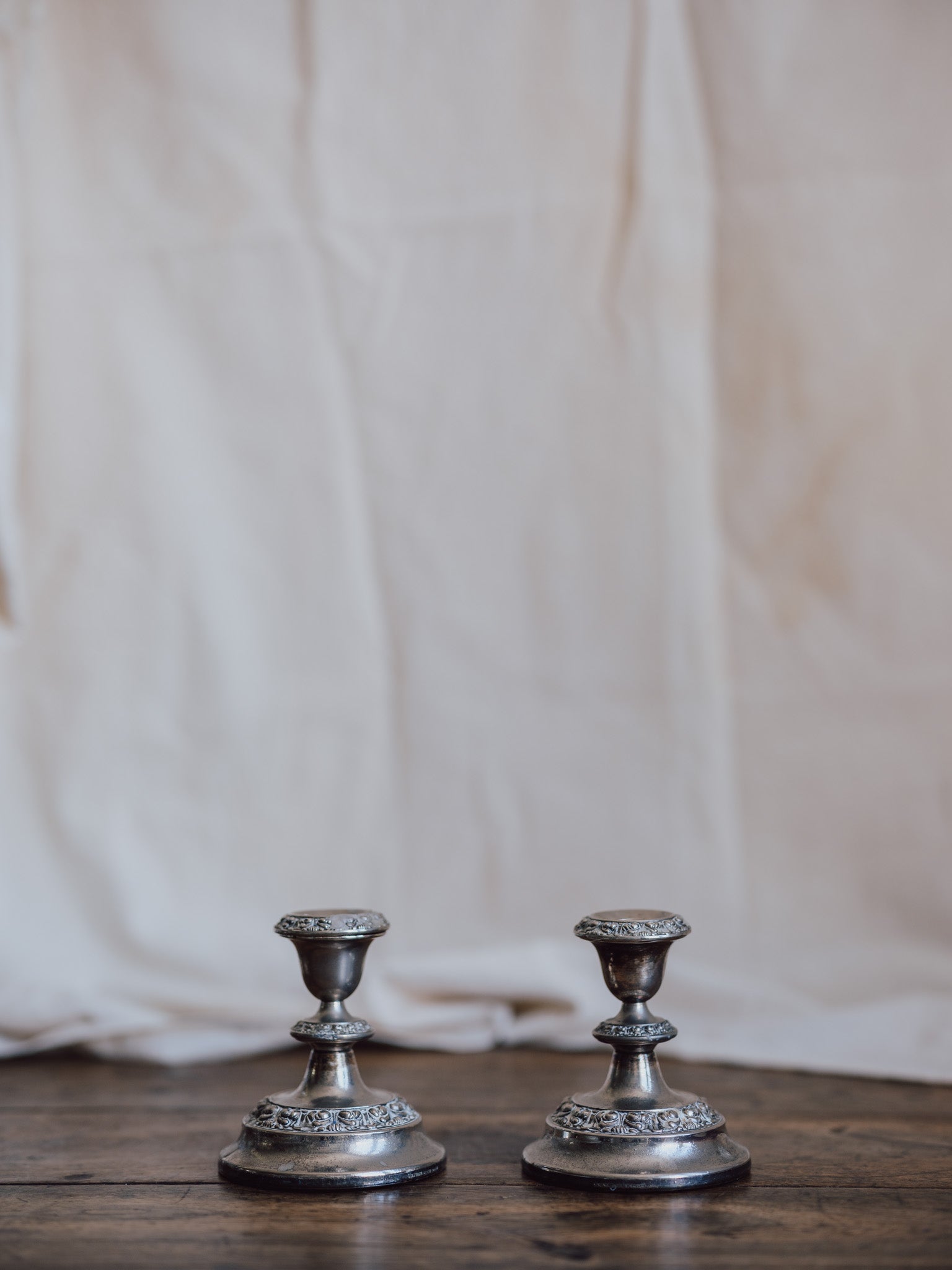 Ianthe Silver Plated Candlestick Pair