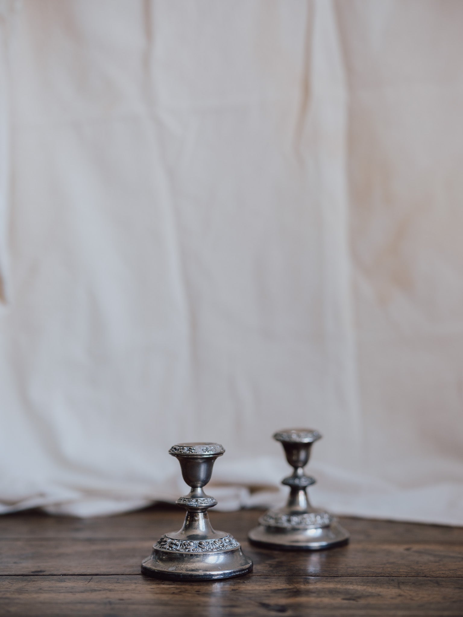 Ianthe Silver Plated Candlestick Pair