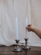Ianthe Silver Plated Candlestick Pair