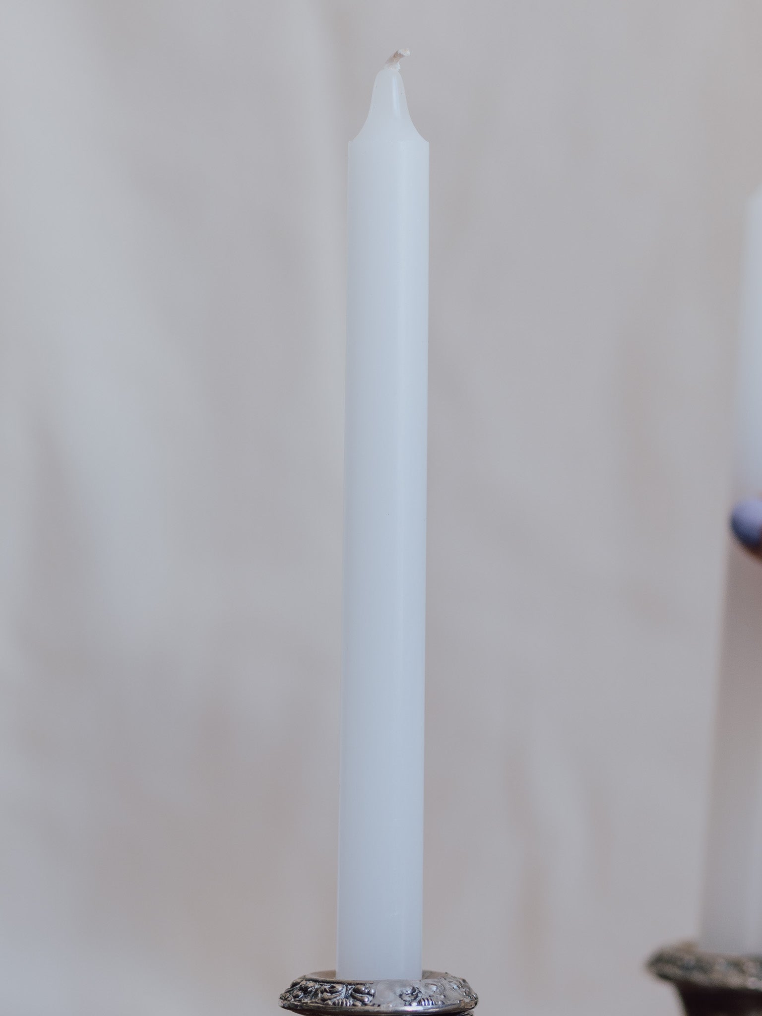 White Household Taper Candle