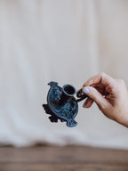 French Art Nouveau Brass Chamber Candlestick