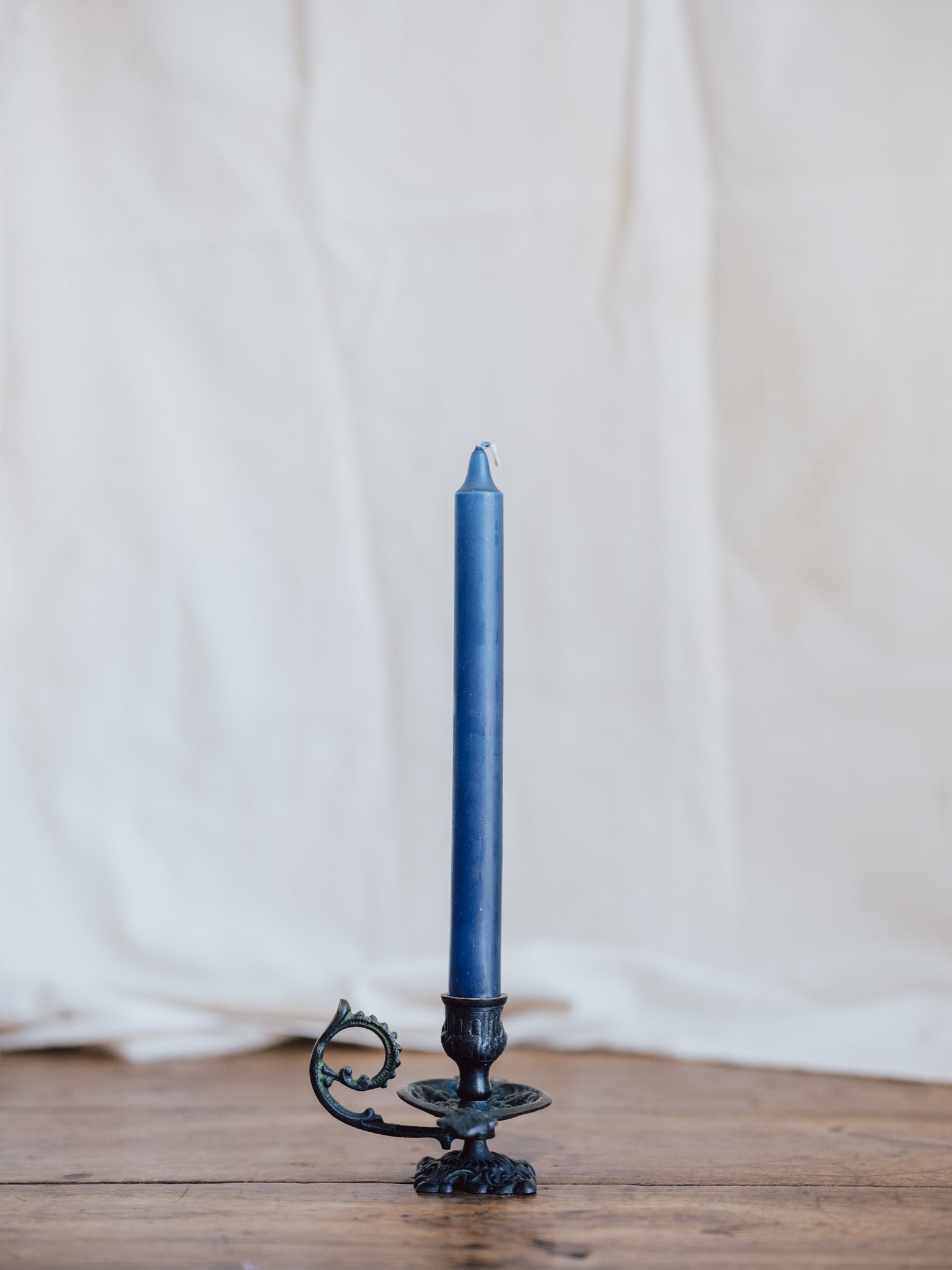 French Art Nouveau Brass Chamber Candlestick