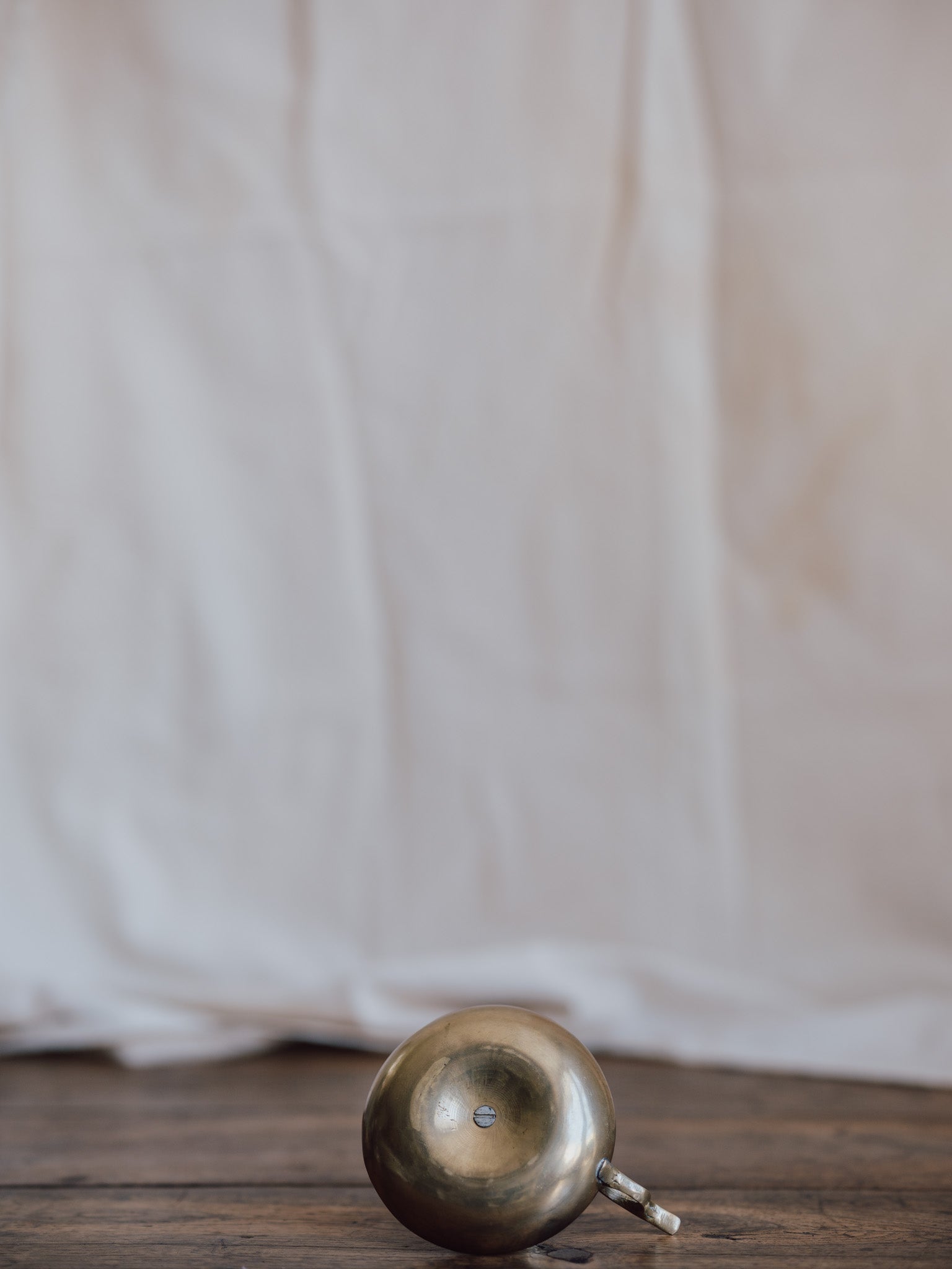 Vintage Brass Finger-Loop Candle Holder