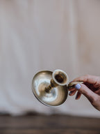 Vintage Brass Finger-Loop Candle Holder