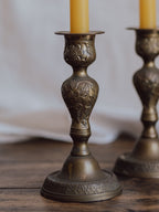Pair of Solid Brass Candlestick Holders