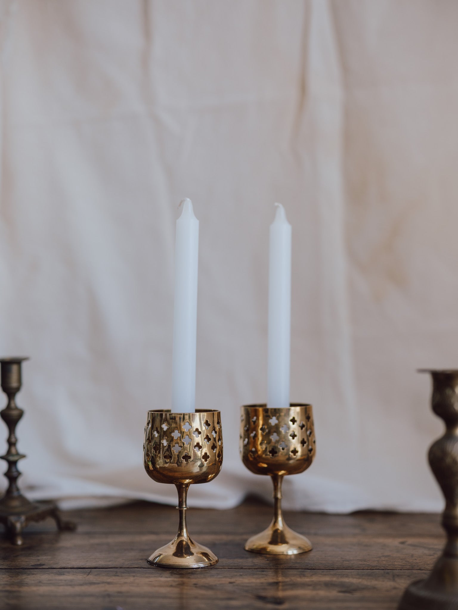 White Household Taper Candle