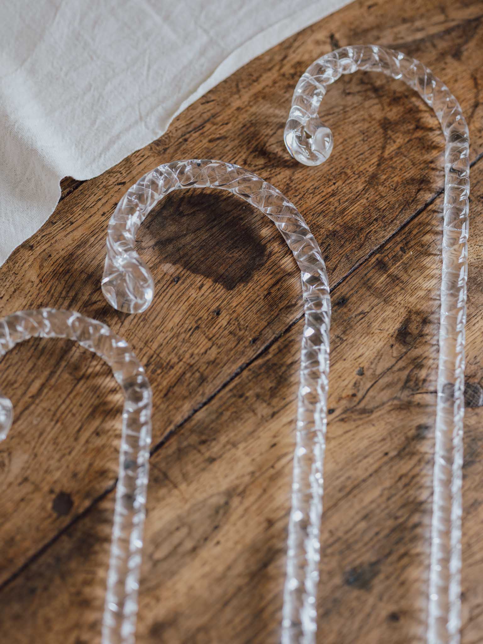 Trio of Hand-Blown Twist Display Canes