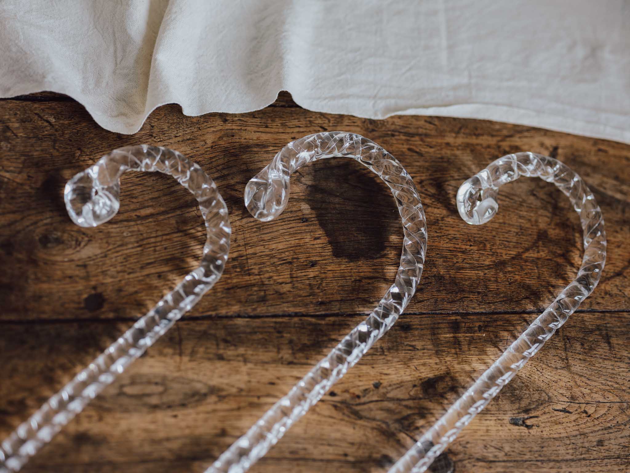 Trio of Hand-Blown Twist Display Canes