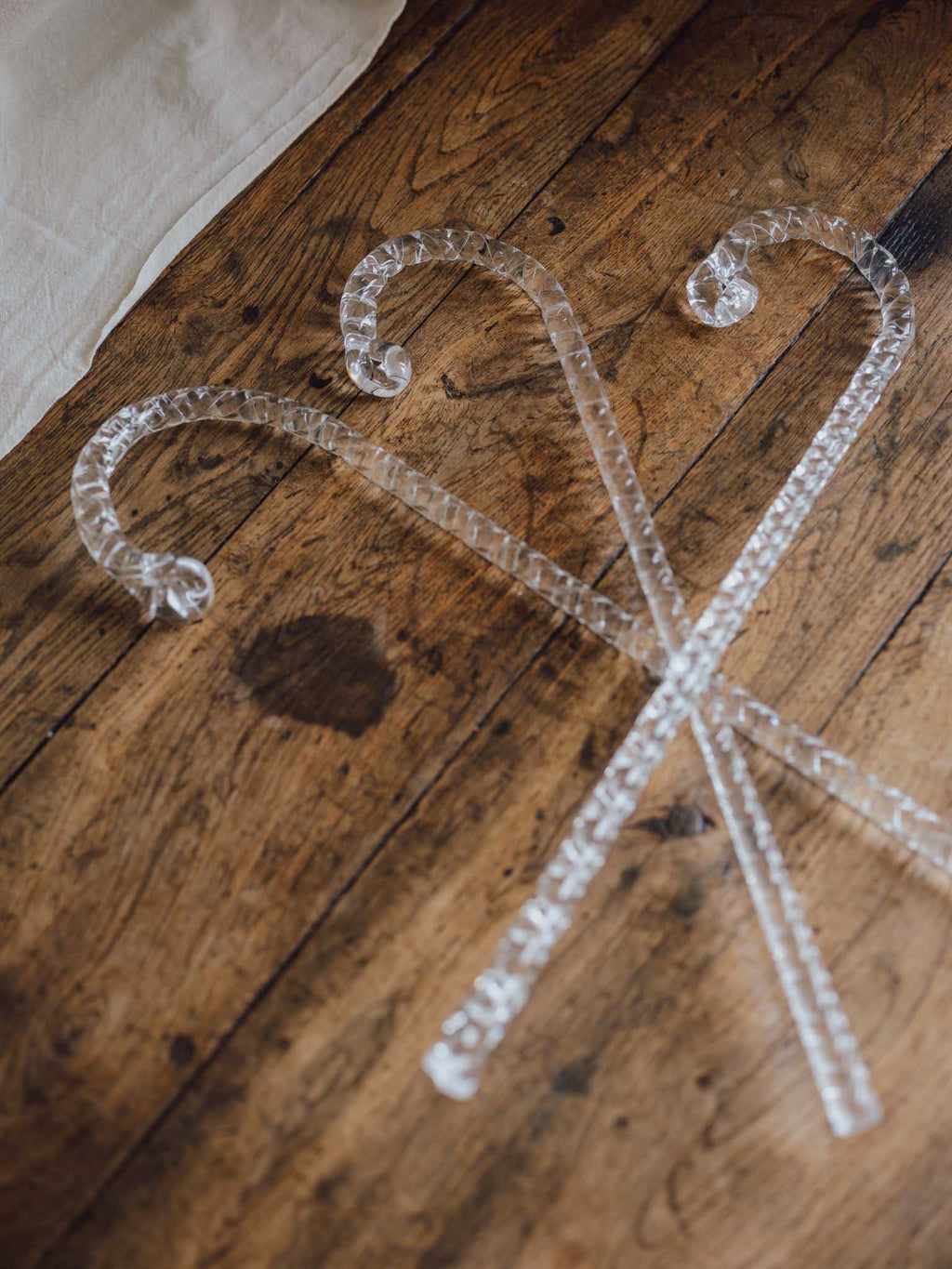 Trio of Hand-Blown Twist Display Canes