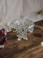 Art Deco Footed Glass Rose Vase