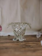 Art Deco Footed Glass Rose Vase