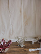 Art Deco Footed Glass Rose Vase