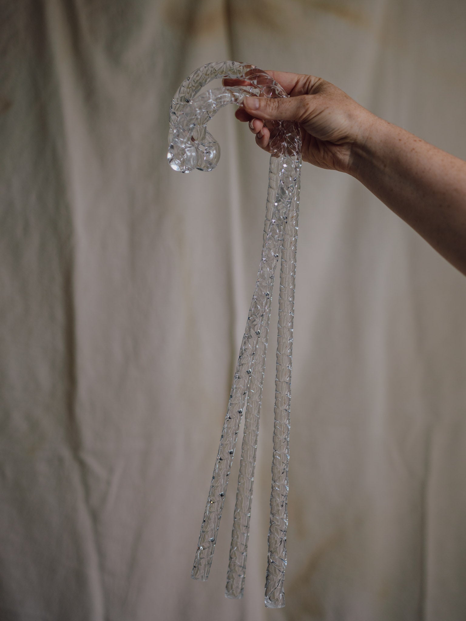 Trio of Hand-Blown Twist Display Canes