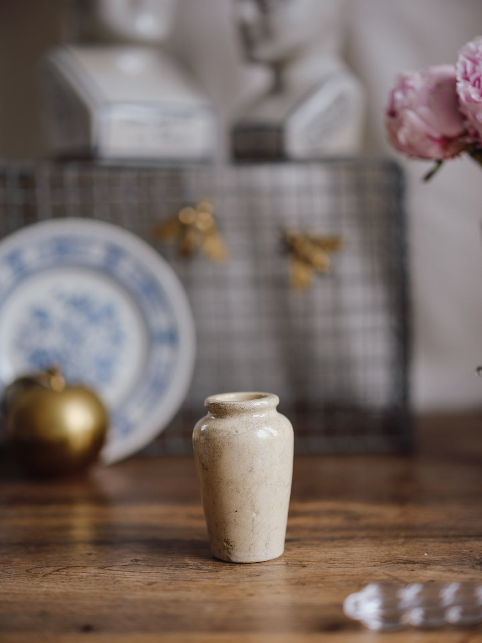 Antique Cream Ironstone Jar - Parrett & Axe-vales Dairy