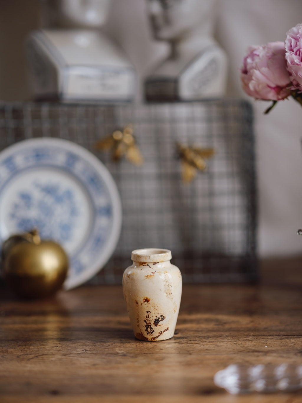 Antique Virol Ironstone Jar - “Preparation of Bone-Marrow”