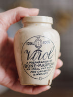 Antique Virol Ironstone Jar - “Preparation of Bone-Marrow”