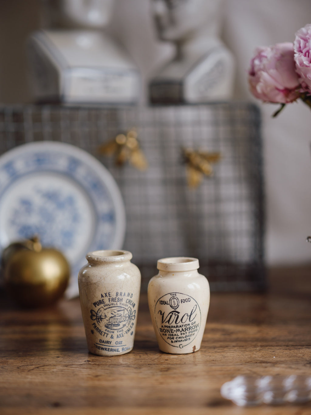 Antique Cream Ironstone Jar - Parrett & Axe-vales Dairy