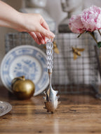 Vintage Crystal & Silver Plated Pasta Server - Mikasa Russo