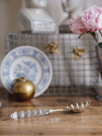 Vintage Crystal & Silver Plated Pasta Server - Mikasa Russo