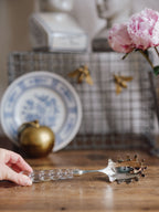 Vintage Crystal & Silver Plated Pasta Server - Mikasa Russo