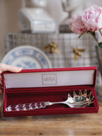 Vintage Crystal & Silver Plated Pasta Server - Mikasa Russo