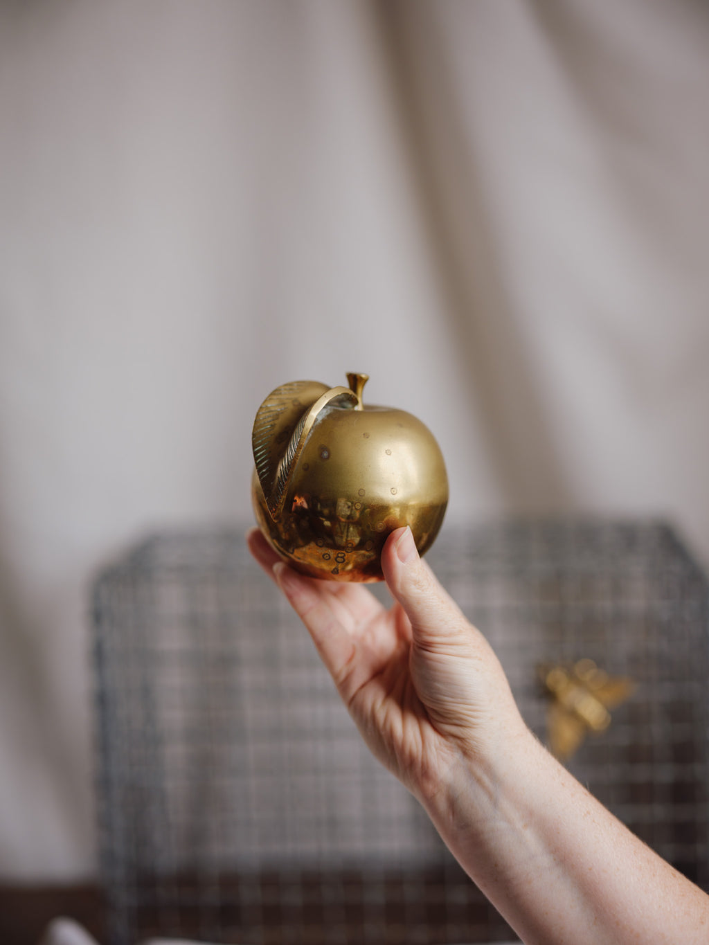 Vintage Brass Apple