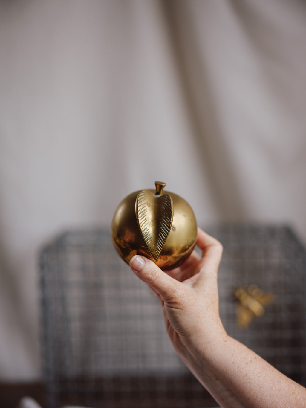Vintage Brass Apple