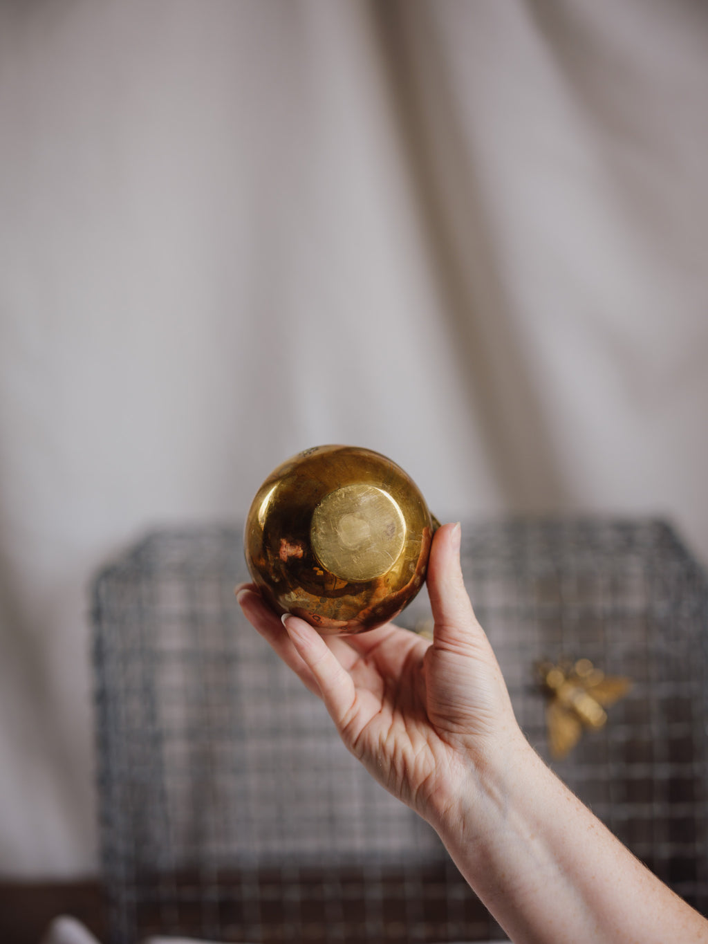 Vintage Brass Apple