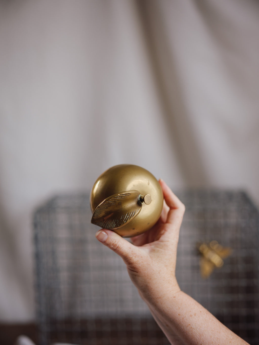 Vintage Brass Apple