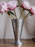 Vintage Aluminium Vase with Glass Insert