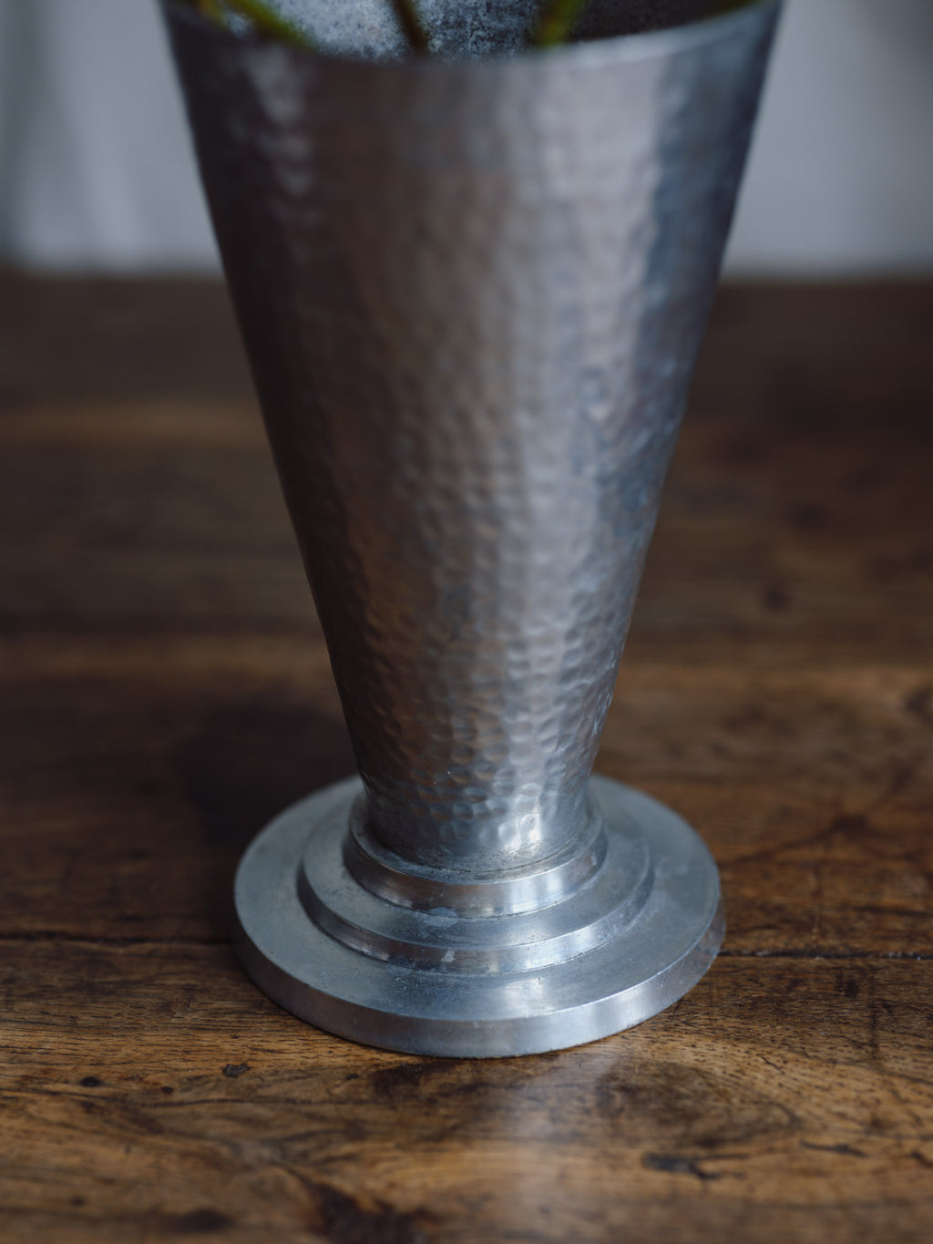 Vintage Aluminium Vase with Glass Insert