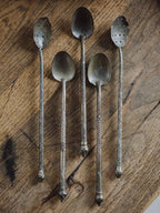 Antique Silver-Plated Iced Tea Spoons