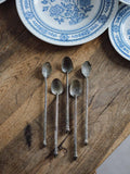Antique Silver-Plated Iced Tea Spoons