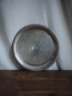 Silver-Plated Tray with Floral Motifs