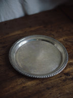 Silver-Plated Tray with Floral Motifs