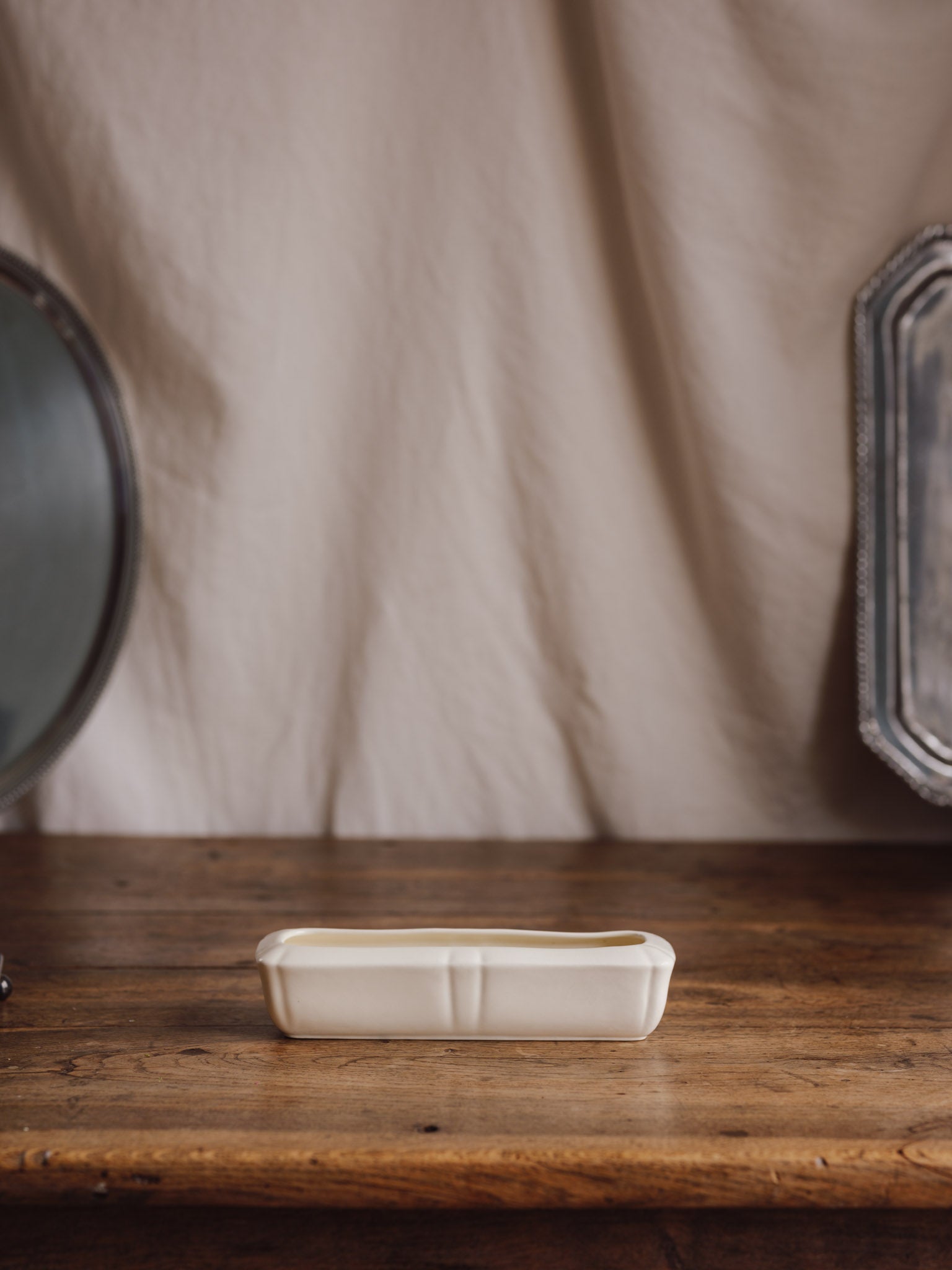 Crown Devon Off-White Trough Vase