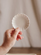 Spode White Scalloped Butter Pat Plate
