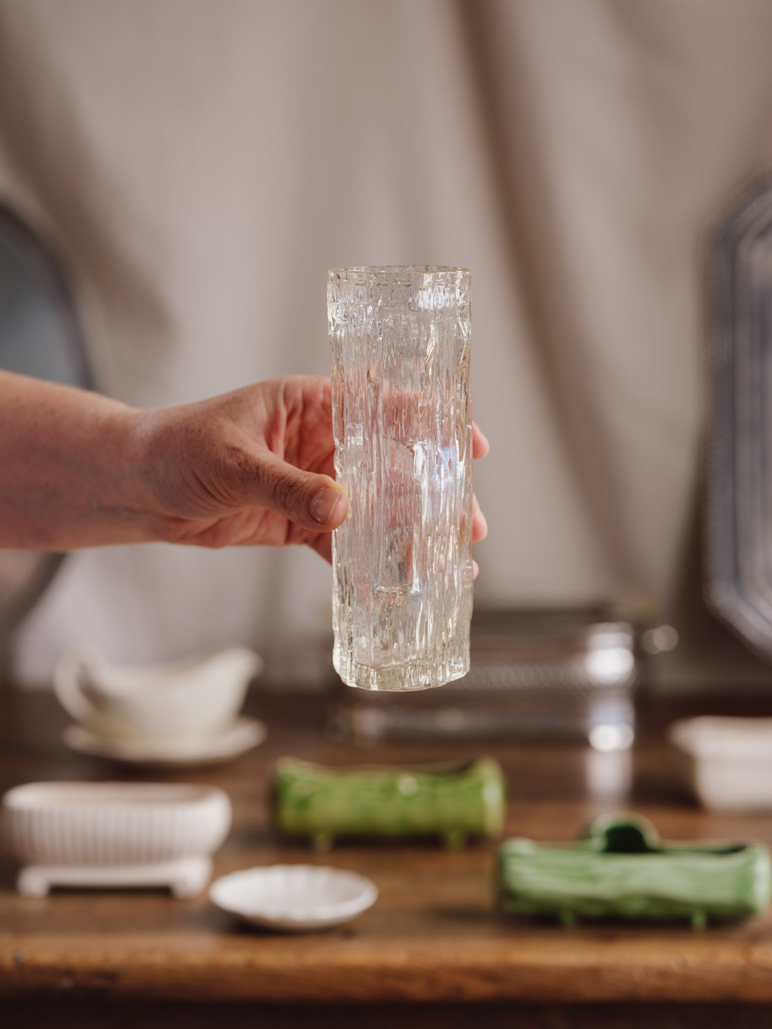 Ravenhead 'Ravenglass' Clear Bark Vase