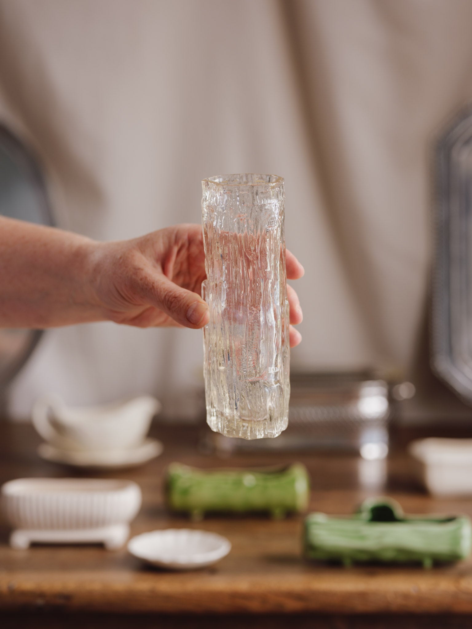 Ravenhead 'Ravenglass' Clear Bark Vase