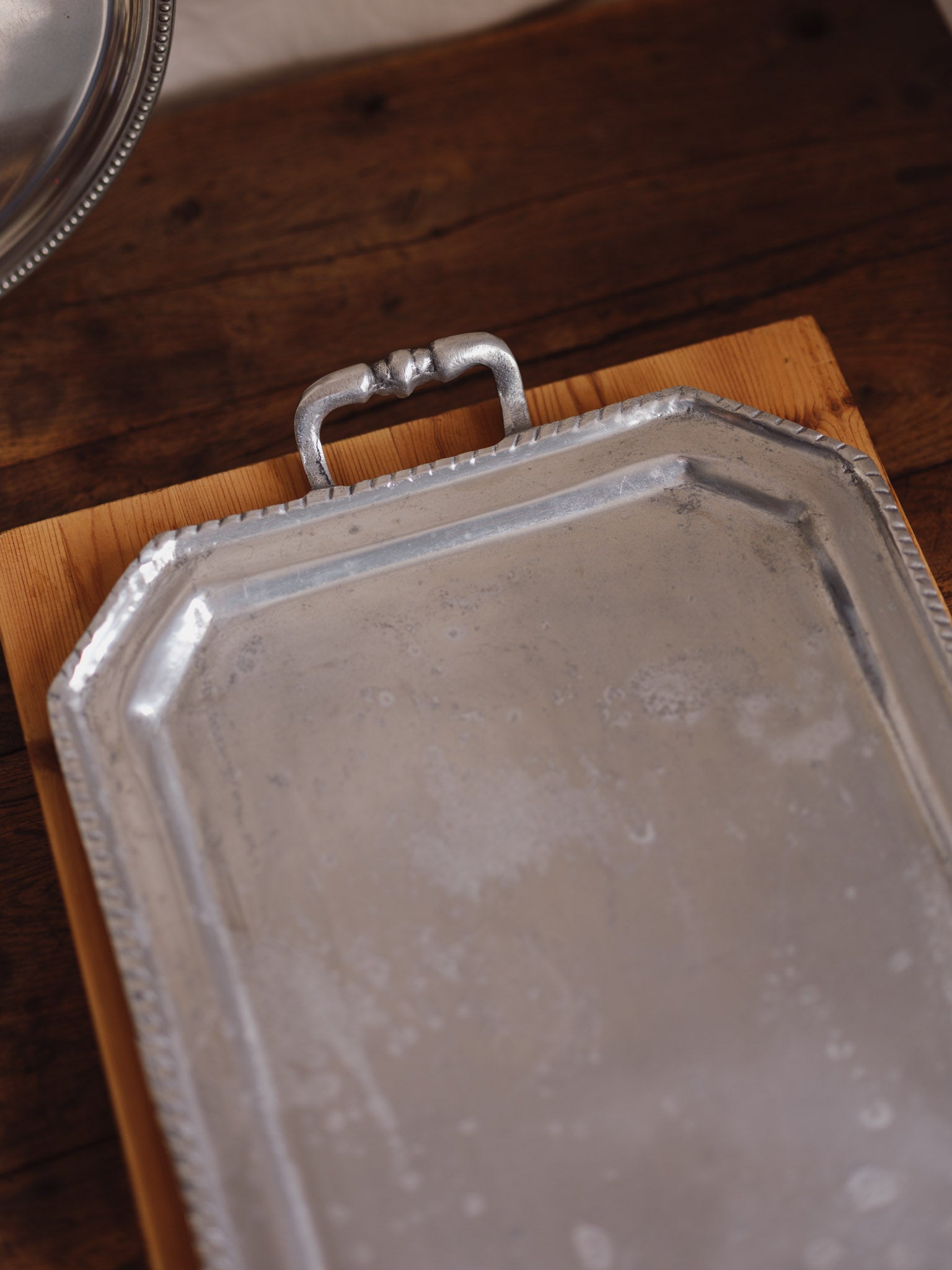 Vintage Rope Edge Metal Tray