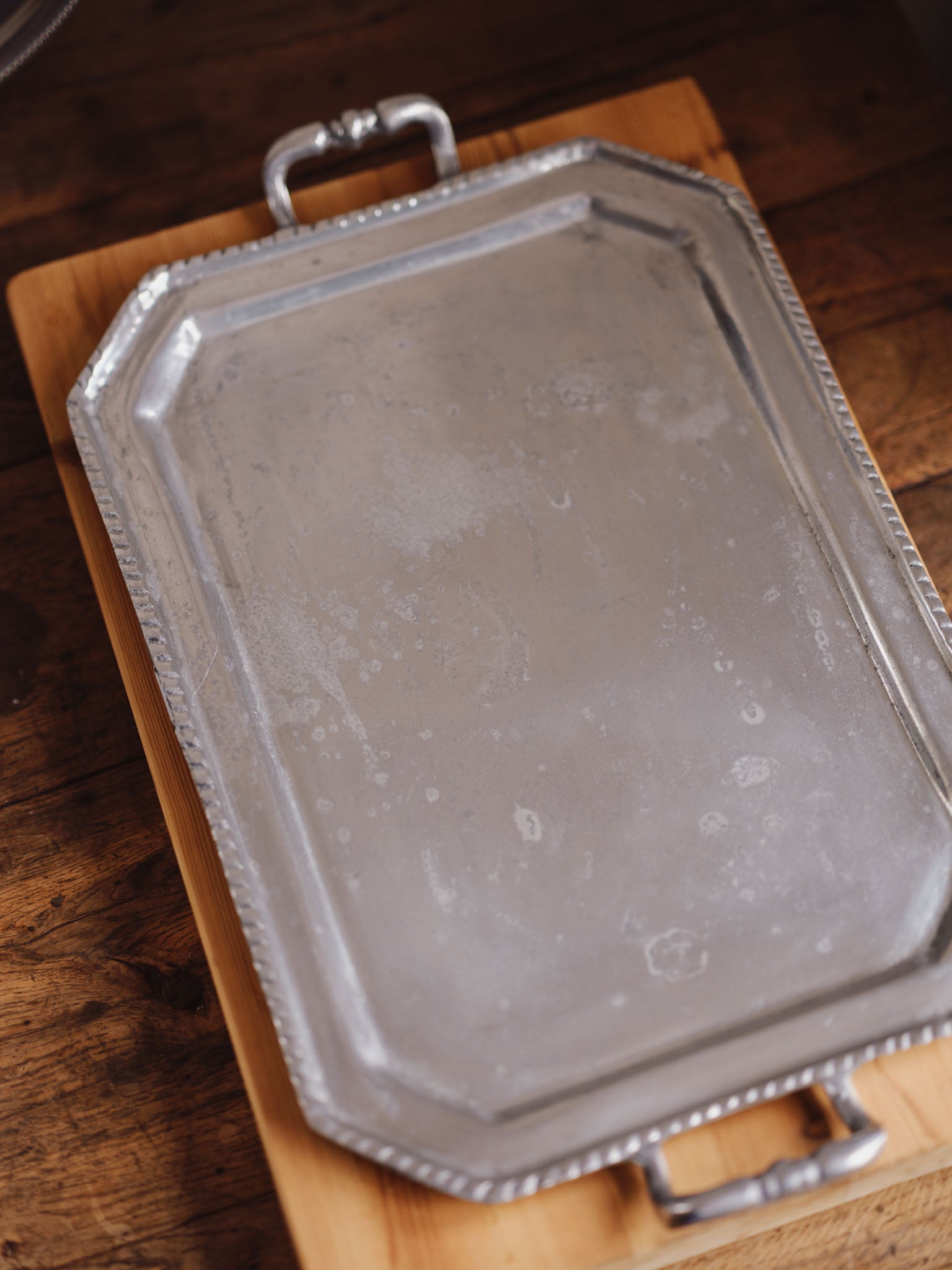 Vintage Rope Edge Metal Tray