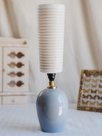 Mid-Century Lilac Base Lamp with Glass Shade