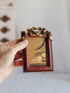 Vintage Small Gold Bow Photo Frame