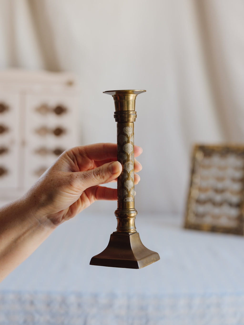 Vintage Brass Candle Holder