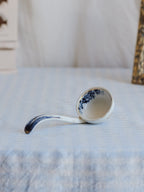 Antique Blue & White Gilded Transferware Ladle