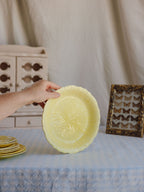 Set of 9 Vintage Crown Ducal Yellow Plates (c. 1930s)