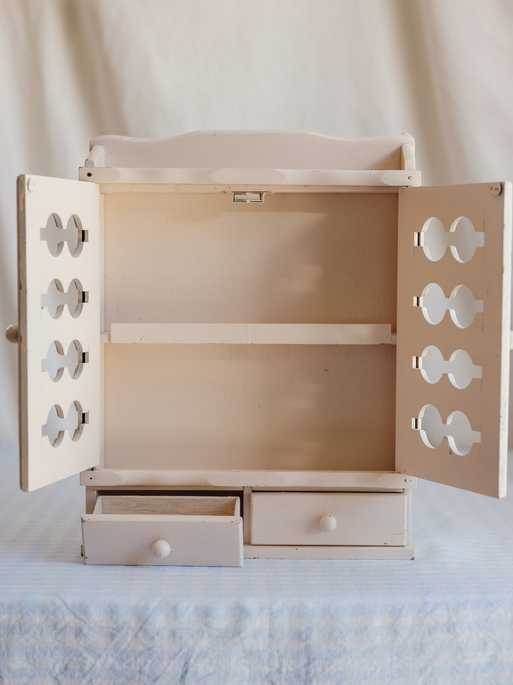 Hand-Painted Pink Shabby Chic Wall Shelf